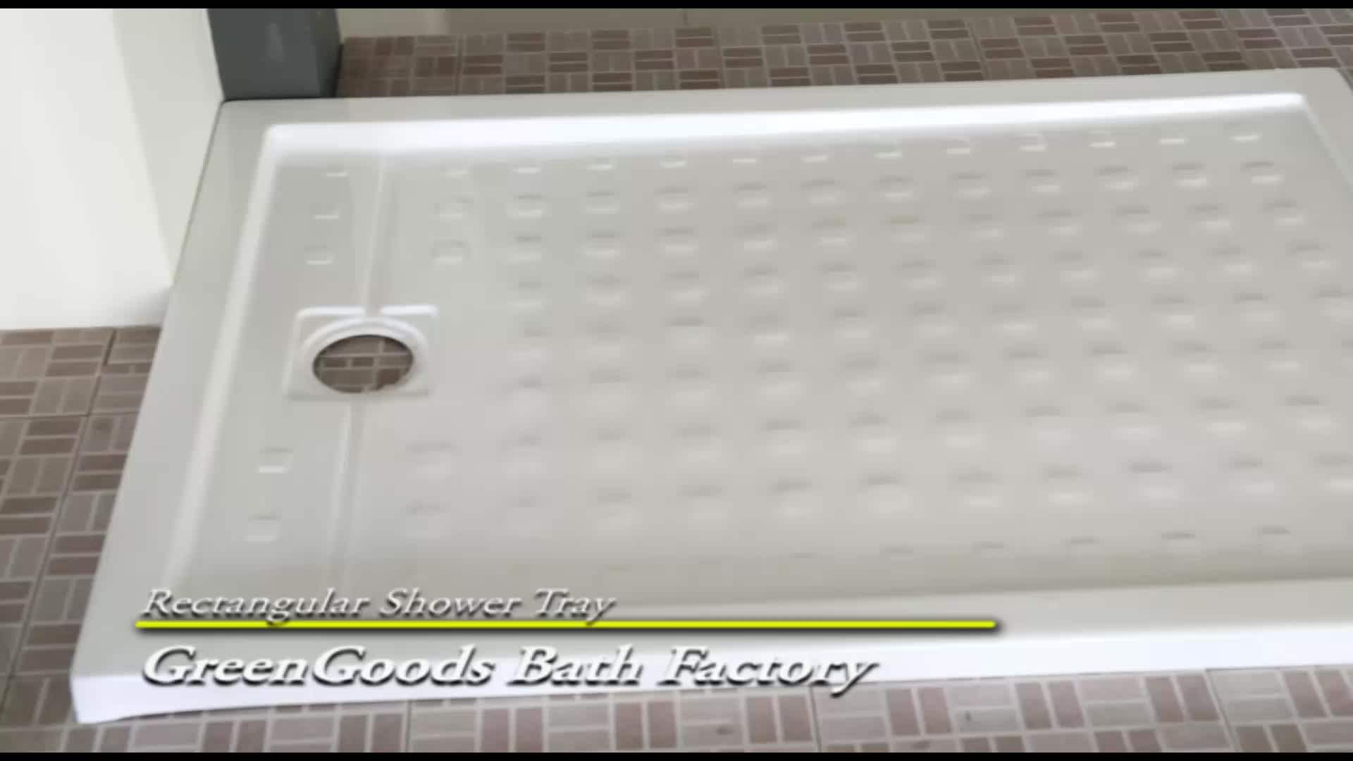 Greengoods Bath Factory Portable Large Rectangular Corner Shower Tray