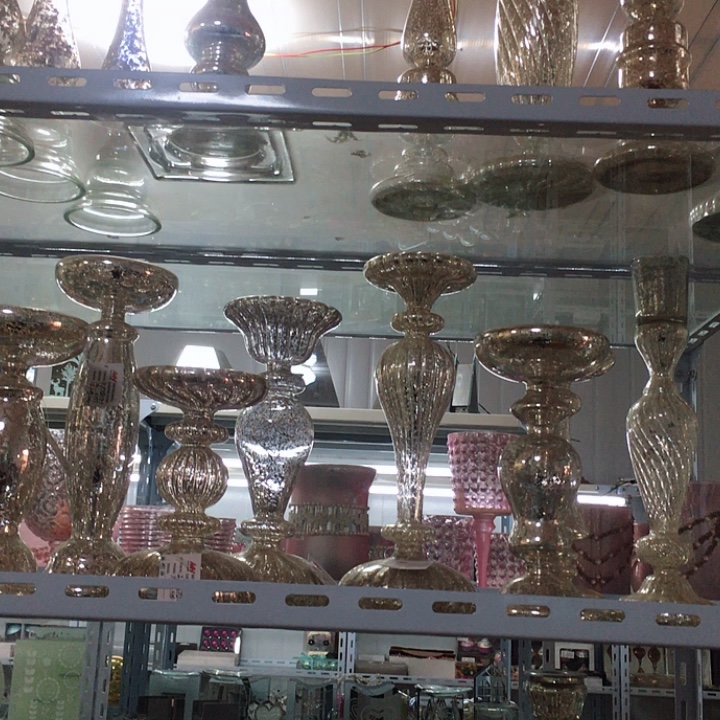 Set/3 Mercury Glass Candle Holder With Led Light Elevate The Illumination In Your Home Buy