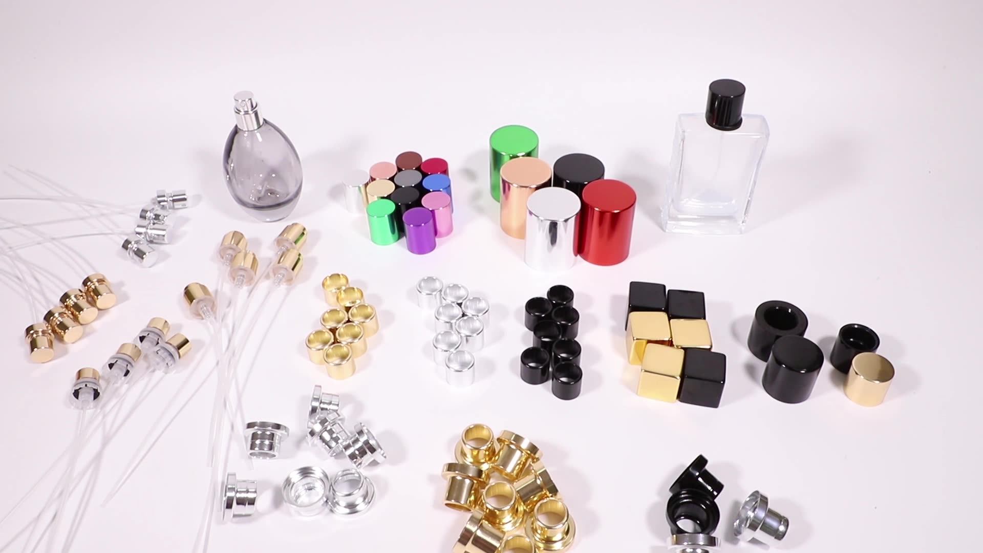 Customized Elegant Colorful Aluminum Perfume Bottle Screw Cap Aluminum