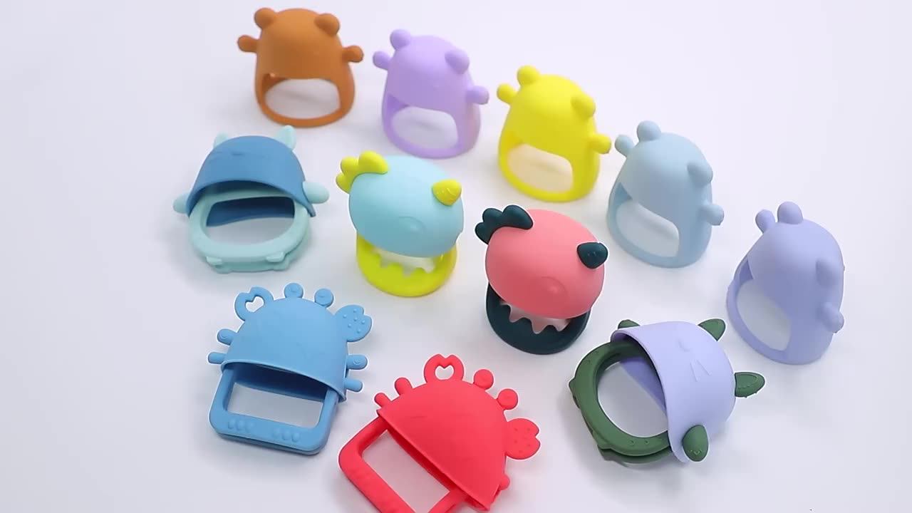New Colors Custom Logo Baby Teether Toy Silicone Teethers For Baby