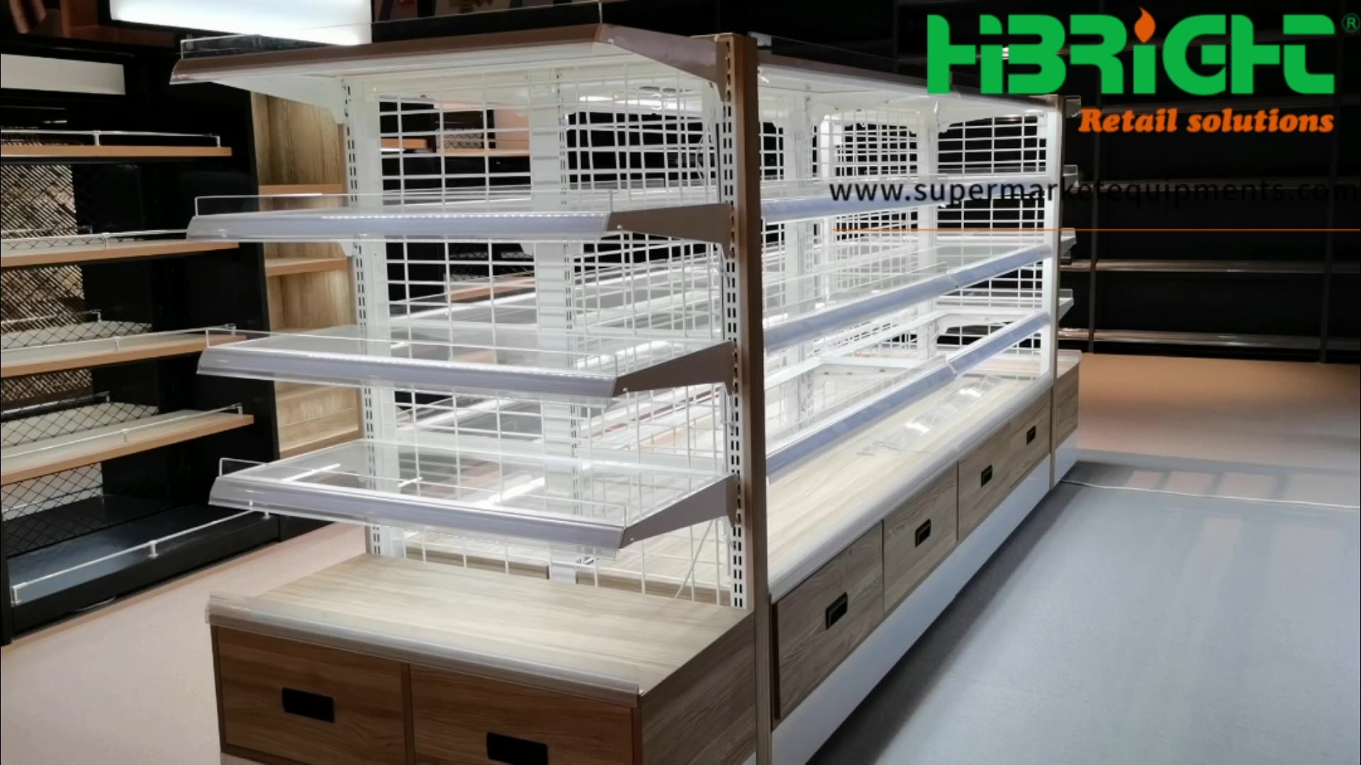 Black Wire Slatwall Series Store Shelving Australian Style Heavy Duty