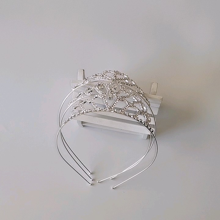 Rhinestone Tiaras Crown For Kids Exquisite Headband Comb Pin Birthday