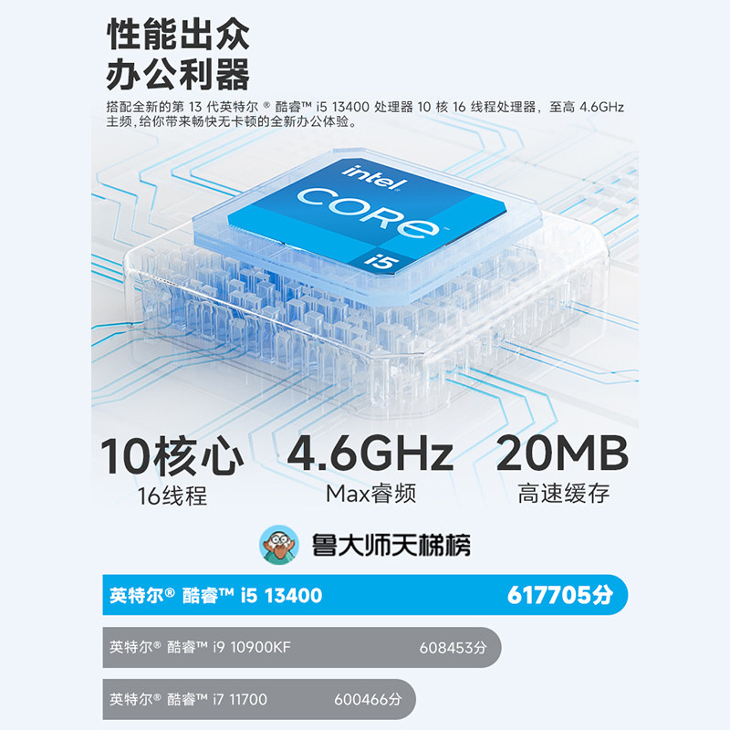 Pansheng I5 10400F/14400F Office and Home Desktop Computer Assembly Complete Set for Business Purchase DIY