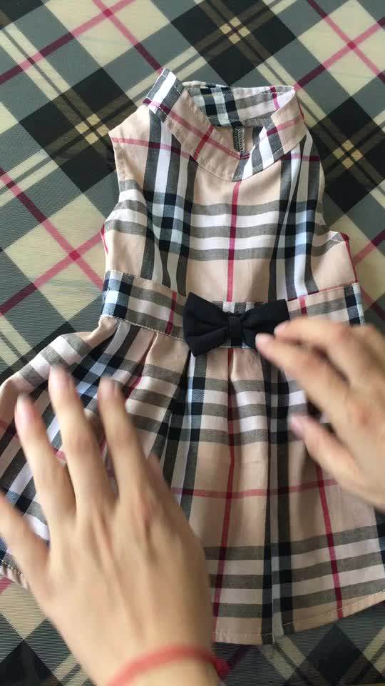 Wholesale Summer Pet Puppy Clothes Plaid Small Dog Dress - Buy Dog