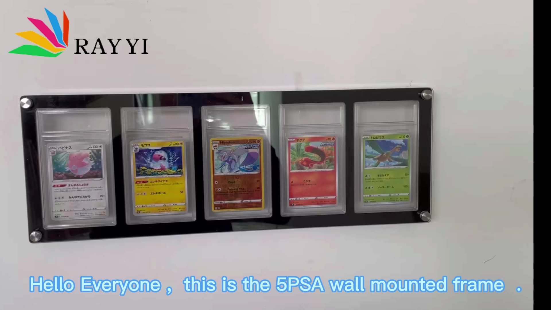 Ray Yi Custom Black Color 5 Psa Slab Cards Pokemon Rahmen Frame Holder With Screws Buy 5psa Slab Cards Display Frame With Screws Black Color Pokemon Psa Card Rahmen Frame Holder Acrylic Pokemon