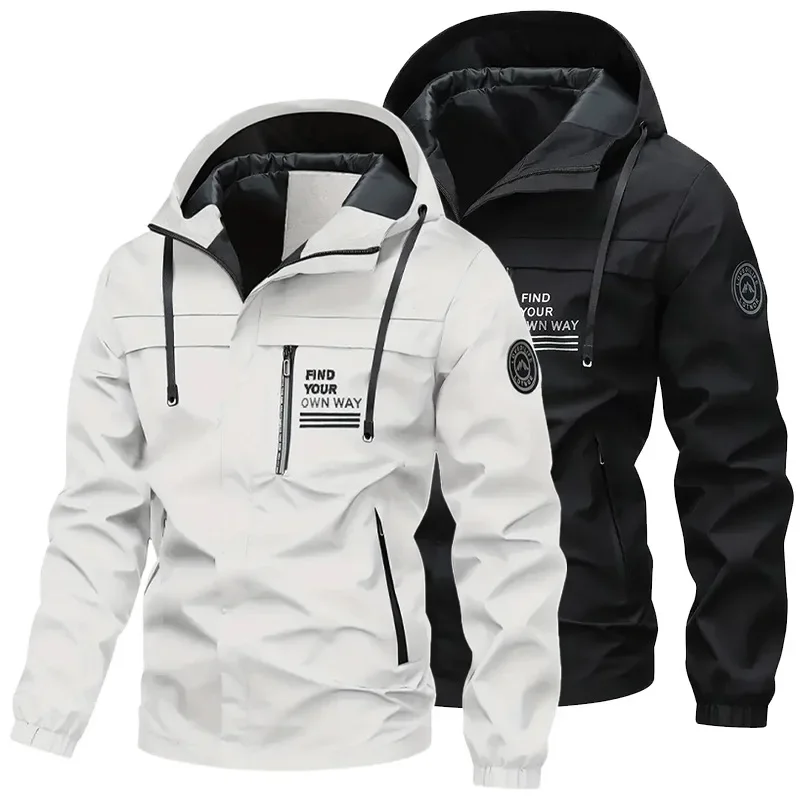 Cross-border men's coat 2024 spring and autumn new fashion brand autumn jacket men's casual outdoor waterproof assault clothing