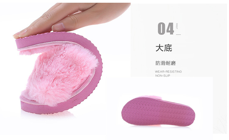 Net lông đỏ kéo 2018 phiên bản Hàn Quốc mới mặc thời trang dễ thương sang trọng đế dày mùa thu và dép lông mùa thu nữ bán dép nữ đẹp