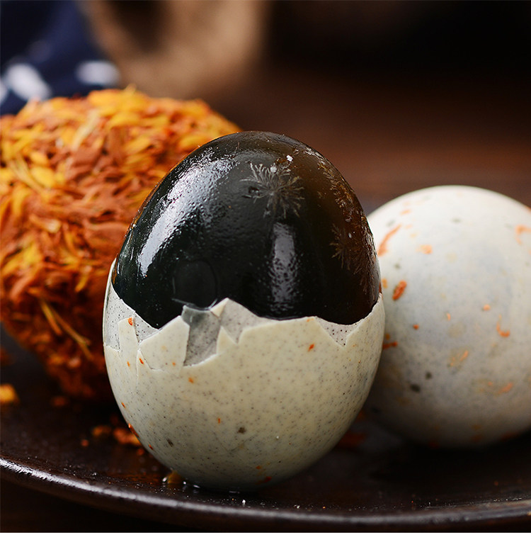 Cardiothic Leather Eggnod Egg unleaded Pine Flowers Peel Egg and Egg Salt Peel Egg the Peasant Peel Egg 8 pieces