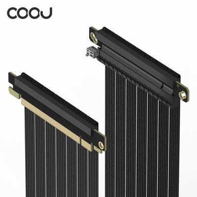 COOJ dedicated pcie 3.0/4.0/5.0 graphics card extension cable 180-degree dual reverse cable