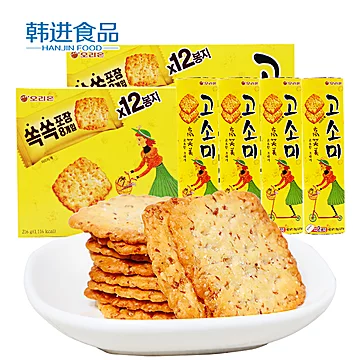 韩国进口食品好丽友高笑美芝麻薄脆饼干