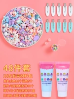 48 кусочков материала (светло -голубого светло -фиолетового цвета) один набор