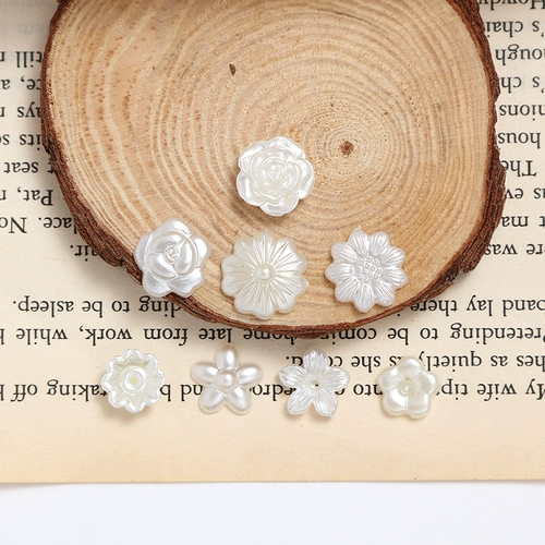 Кремовый чехол для телефона из жемчуга, набор материалов ручной работы, барсетка, аксессуар для волос с аксессуарами, в цветочек, розы, DIY