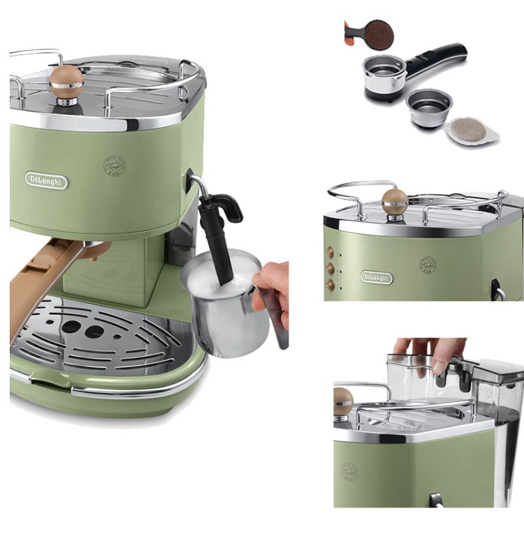 máy cà phê Máy pha cà phê bán tự động Delonghi / Delong ECO 310 ấm đun nước điều khiển ấm đun nước điện retro ba mảnh máy xay cà phê robust