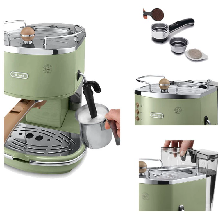 Máy pha cà phê bán tự động Delonghi / Delong ECO 310 ấm đun nước điều khiển ấm đun nước điện retro ba mảnh