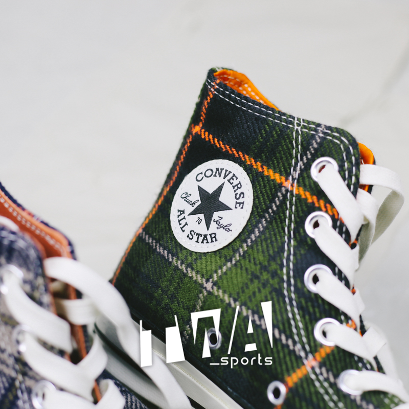 Converse 1970s kẻ sọc màu xanh kẻ sọc màu xanh kẻ sọc màu xanh kẻ sọc vải flannel 162403c162406 giày anta