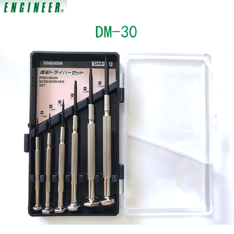 Japan ENGINEER ENGINEER CARD PRECISION SCREW DRIVER 6 PIECES DM-30 WATCH DRIVER Screwdriver Group