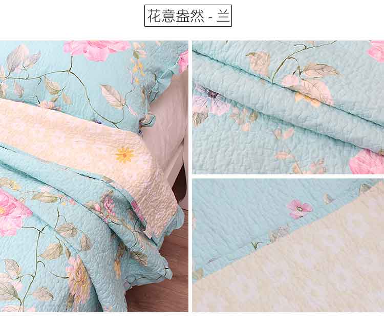 New cotton twill Hàn Quốc phiên bản của mùa hè mát mẻ chần điều hòa không khí là máy có thể giặt bông trải giường trải giường đôi rửa