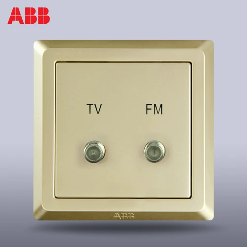 ABB Переключатель панели, Deyi Gearl Golden TV+FM FM-сайт AE312-PG