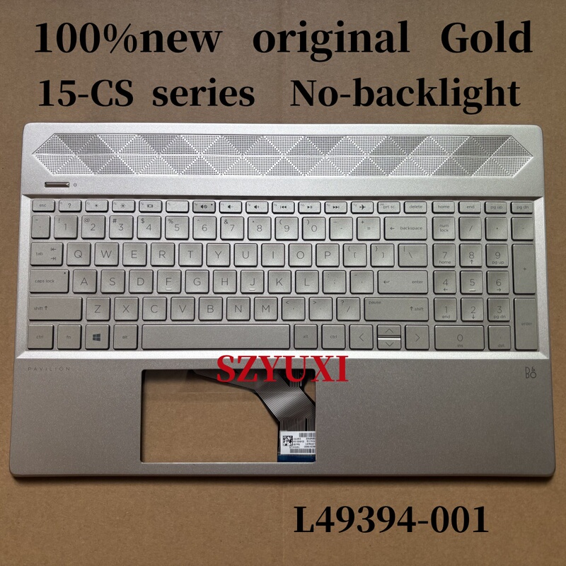 Brand New Original Hp Pavilion 15-Cs Keyboard C Shell Palm Rest Gold L49394-001 Brand New Original Hp Pavilion 15-Cs Keyboard C Shell Palm Rest Gold L49394-001