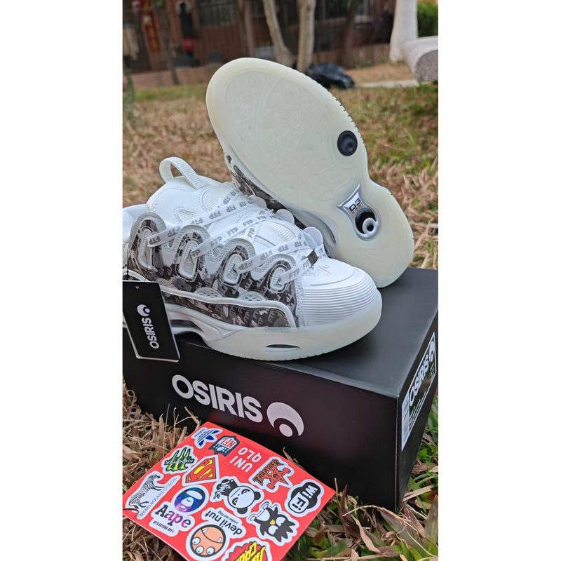 Osiris & Ftp Collaboration Sneakers, Casual Shoes, Camouflage Transparent Sole, Super Cool Air Cushion Trendy Sports Shoes