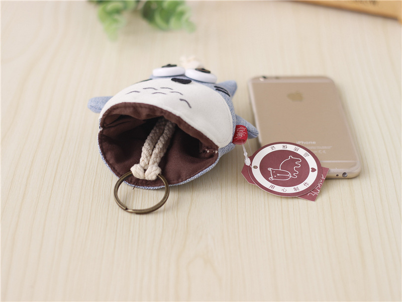 Sáng tạo mới DrawString đồng xu túi túi kéo khóa sinh viên nữ với túi vải hoạt hình làm bằng tay ví nữ dễ thương