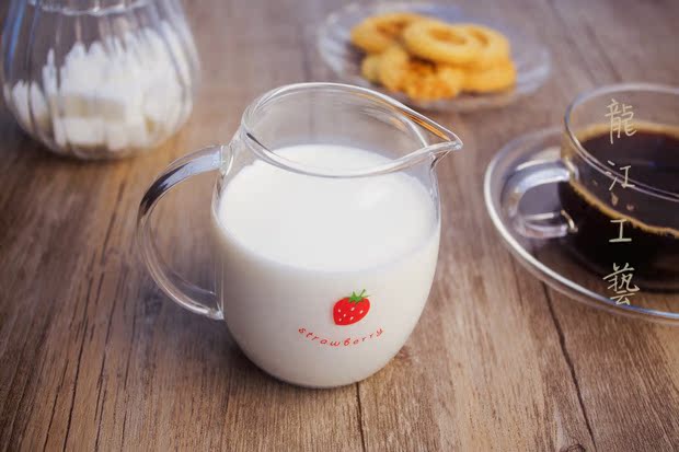 Dâu tây cốc sữa dâu thủy tinh làm bằng tay ly sữa ly bình sữa mật ong nồi phụ kiện cà phê dụng cụ pha cold brew