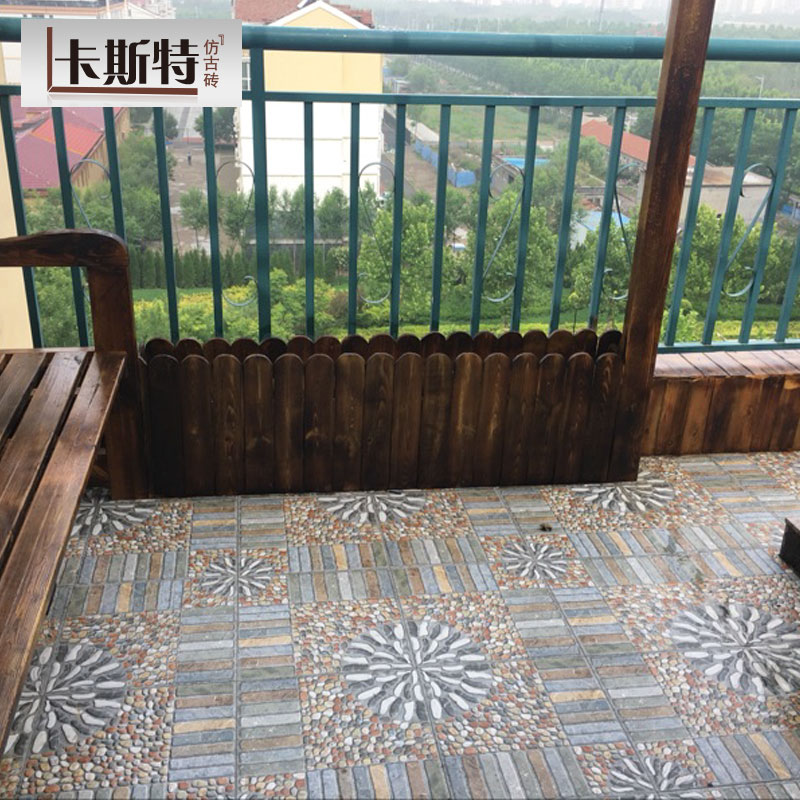 American Outdoor Sun Room Tile Imitation Cobblestone Floor Tiles