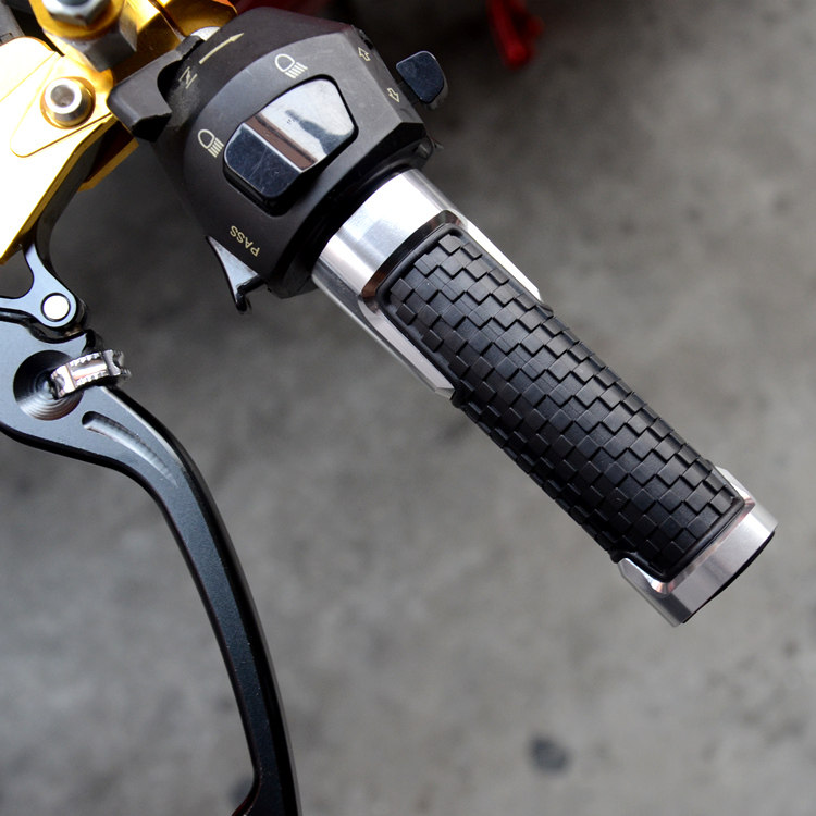 Motorcycle moped modified handle cover scooter aluminum alloy handle horizon modified handle rubber grip cover