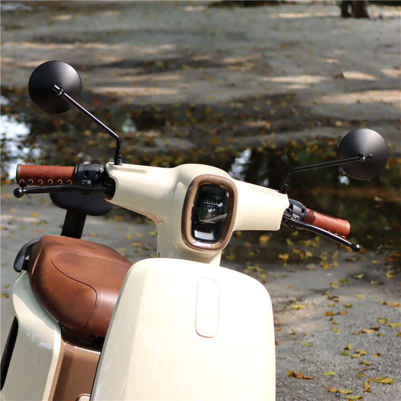 Suitable for Honda ns125la motorcycle modified rearview mirror calf yadiemma retro round reflector