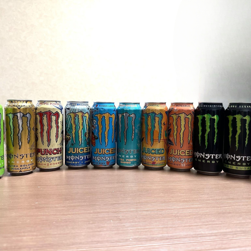 11 Flavors of Monster Energy Imported Claw-Shaped Energy Drinks