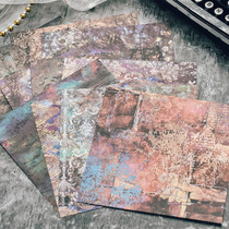  Judys new handmade single-sided pure original hand account background material paper 160G 12 sets of retro colorful