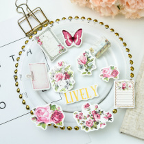 Judy handmade gilded material hand account sticker Retro Rose pre-cut die cut