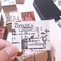 Judy handmade iron box retro blank stamp stickers multi-material multi-size multi-shape into environmental protection art paper