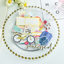 Judy handmade hot stamping material hand account sticker hipster lemon pre cut die cut