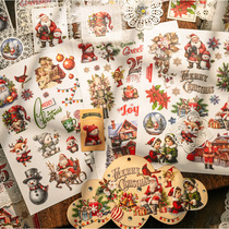 Judys handmade large sheets of 3 pieces Christmas retro small fresh scratch-off cloth with transfer material RUB ON