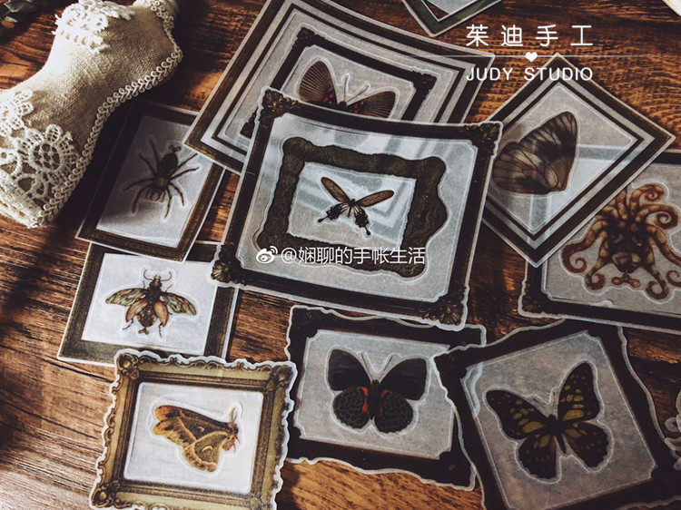 Judy artisanal vintage handbill material TN specimen drawing with 33 pieces of junikjournalmaterial