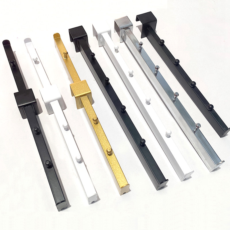 Clothing Store 5 Beads 7 Beads Hook Card 1cm-25mm Square Tube Shelf Cross Beam rack hanging pins Top three back two