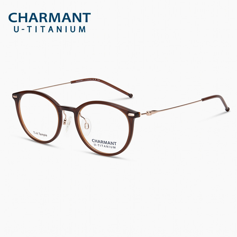 Charmant Summer Style Eyeglass Frames for Women, Fashionable and Versatile, Ultra-Light and Comfortable Round Frame Prescription Glasses for Men Ch38735