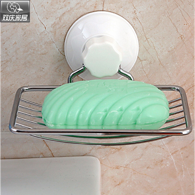Biqing No Mark Sucker Type Soap Rack Free of perforated wall-mounted draining soap Bathroom Soap Dish Makeup Room Soap Box
