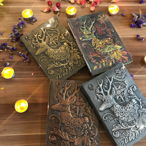 Retro Leather Notebook Business Student Handbook Elk European embossed retro Notepad A5