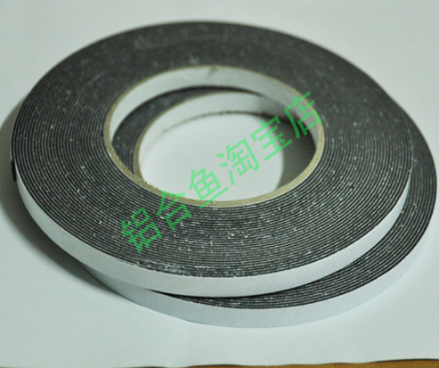 Black EVA double-sided foam sponge adhesive tape shockproof anti-wear sealant 1 5mm thick * 0 8cm wide * 10M long　