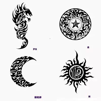 Painted tattoo totem manuscript design can be mailed high-end sketch creative text totem can provide vector graphics
