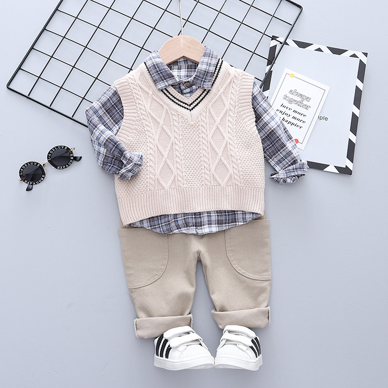 Boys Spring and Autumn Set 2021 new children's network red - yang baby spring - dress handsome baby's wind clothes