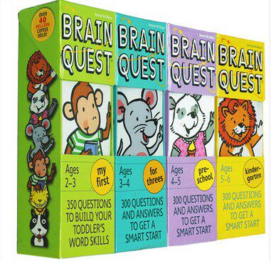 Genuine Spot US Kindergarten Brain Development Issue Cards Brain Quest 4 boxes optional original
