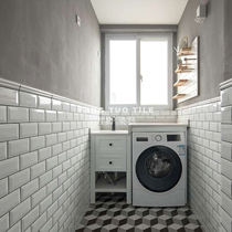 Bread brick Nordic style subway brick Wall brick White kitchen bathroom bathroom tile Glazed brick tiles