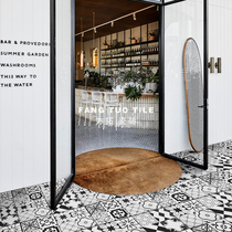 Black and white parquet tiles 300X300 living room floor tiles Antique tiles tiles non-slip floor tiles wall tiles