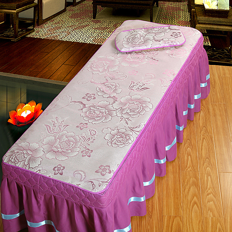 Vẻ đẹp giường thảm giường mây giường đơn băng lụa mat massage massage vẻ đẹp nệm mùa hè với lỗ