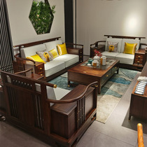 Designer new Chinese style sofa modern Zen living room villa sofa famous hotel model room hotel retro furniture cloth