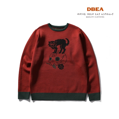 #DBEA [áo len] áo len len áo len mèo đen sọ áo len thập niên 50 - Áo len Áo len