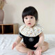 Spring and summer new baby Korean style gauze lace-up bib baby sweet shawl style salva towel newborn spit-up towel